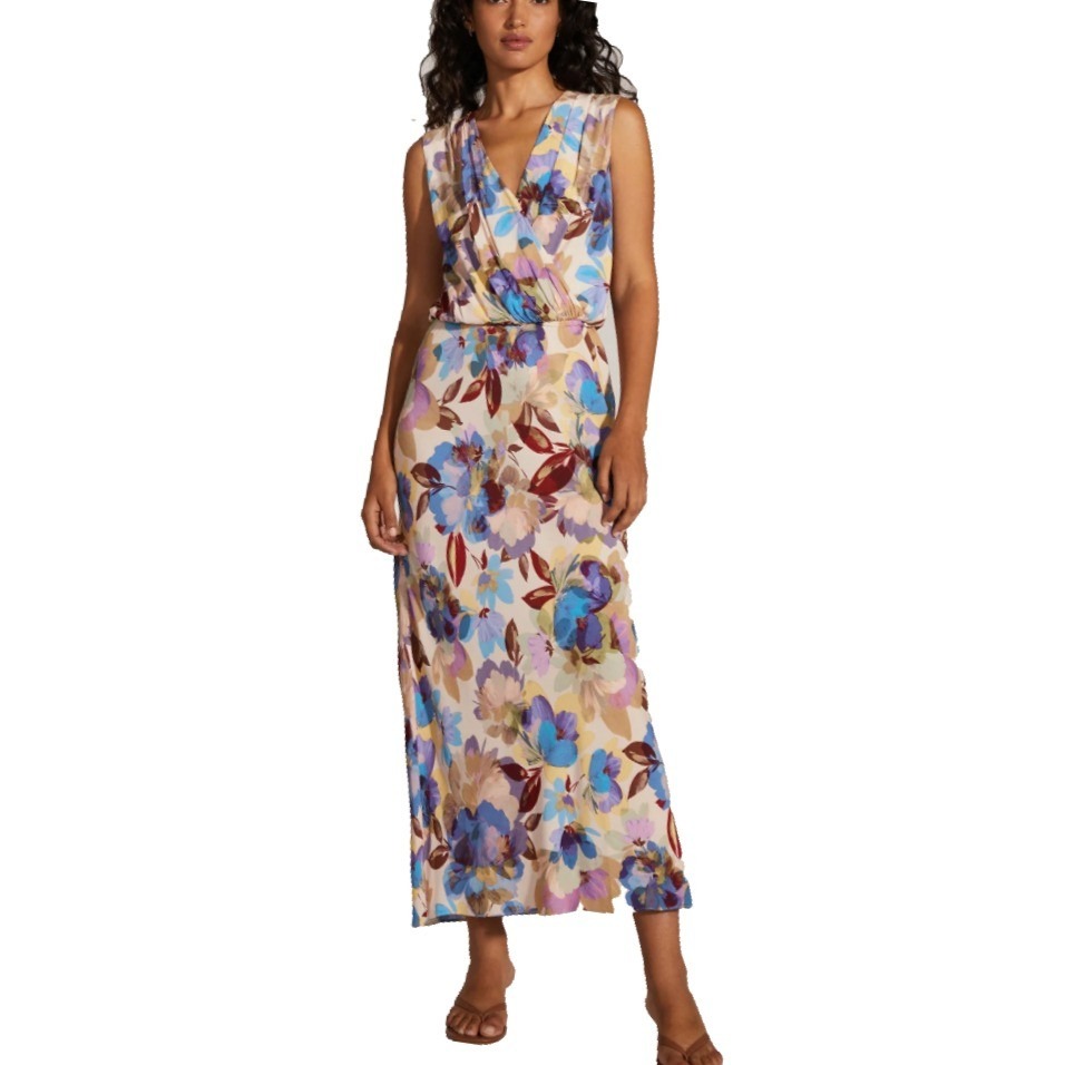 Favorite Daughter Maxi Dress Floral Surplice V-Neck S Multicolor Boho Summer